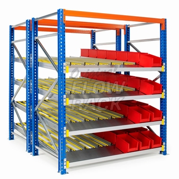 Doorrolframes voor palletstelling dubbeldiep